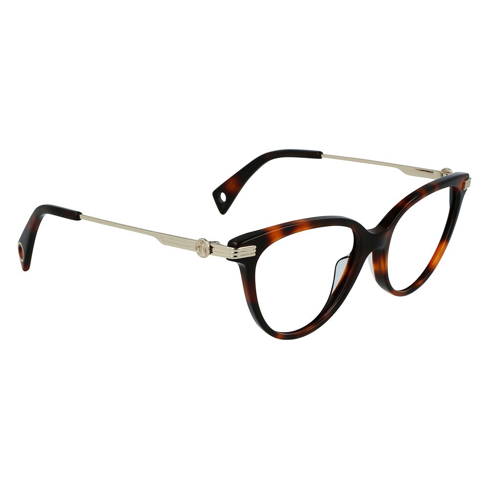 Lanvin Brown Acetate Frames for women in tortoiseshell pattern, model LNV2614-214, 53-17-140 mm dimensions.