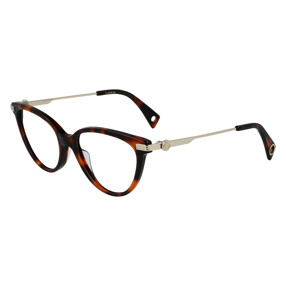 Lanvin Brown Acetate Frames for women, model LNV2614-214, 53/17/140 mm, elegant cat-eye design.