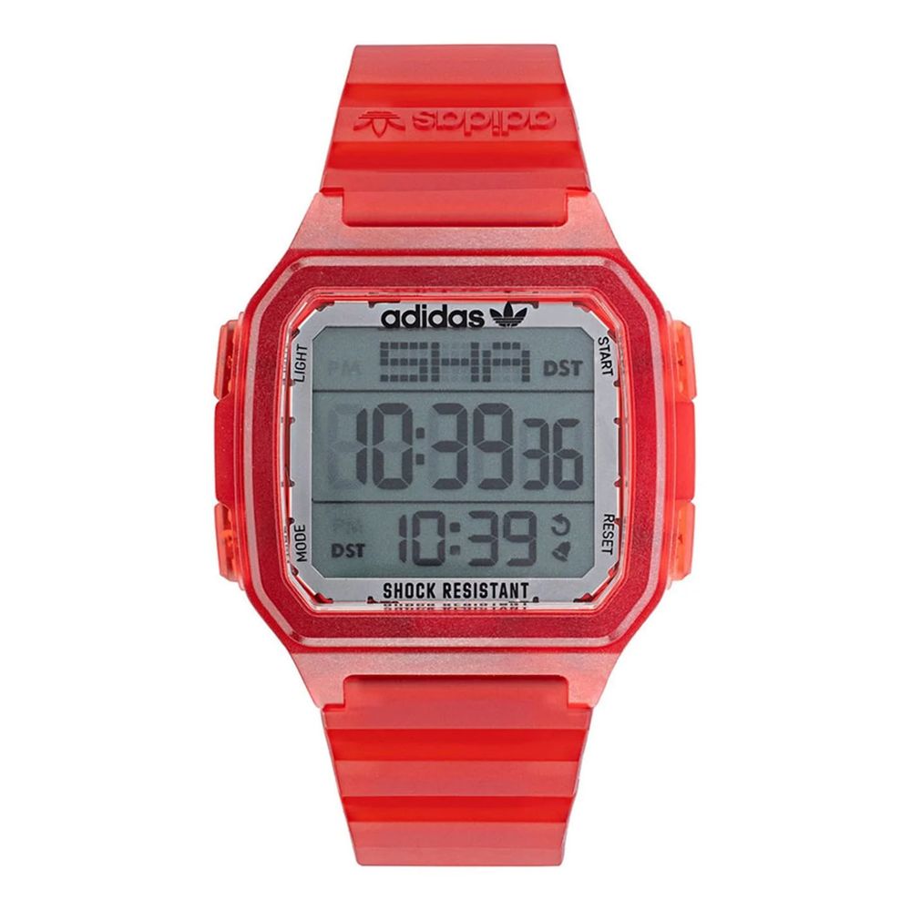 Adidas Red Resin Digital Watch