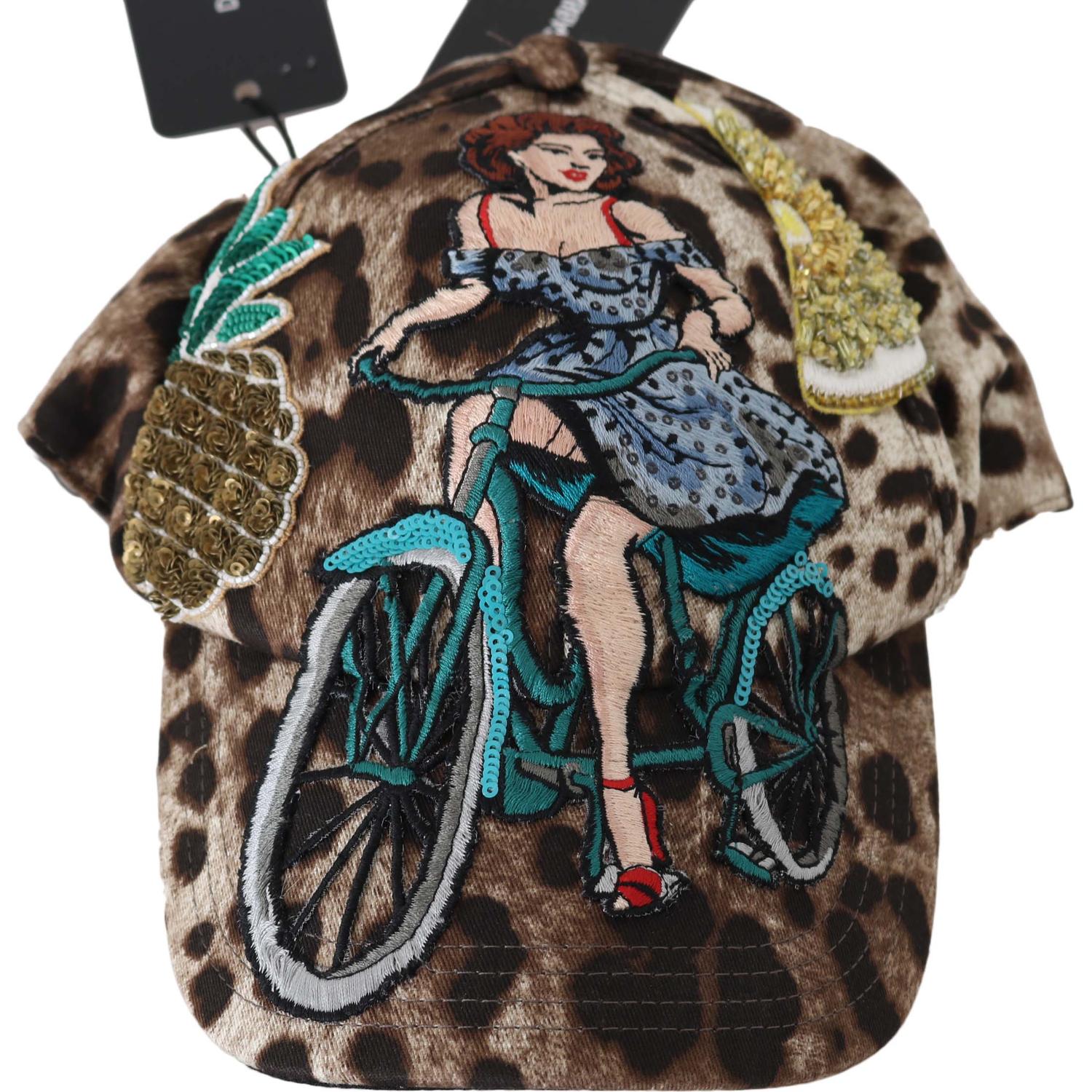 قبعة بيسبول أنيقة مزينة بترتر جلد النمر من دولتشي آند غابانا