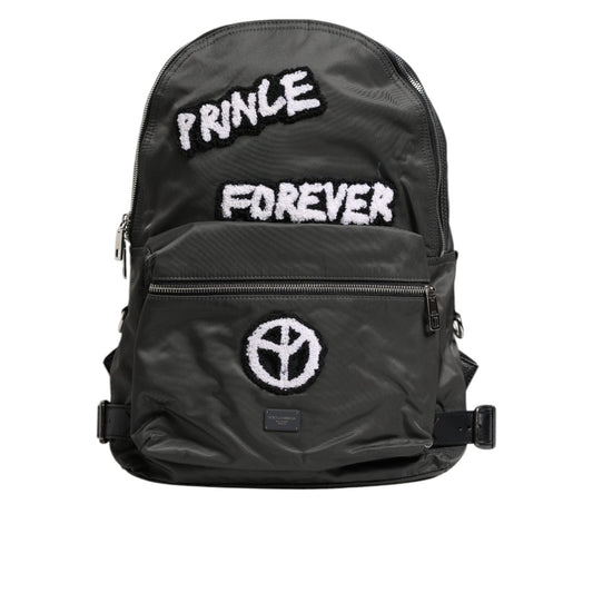 Dolce & Gabbana Gray Nylon Prince Forever School Travel Backpack Bag BAG1645
