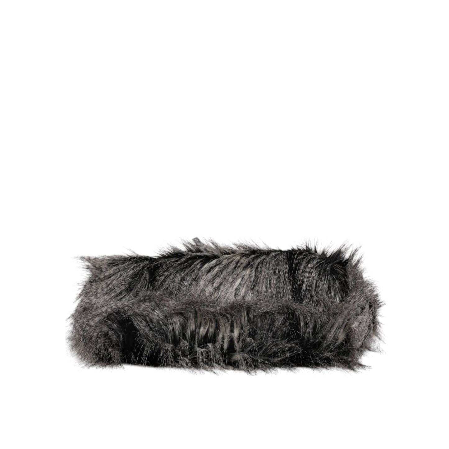 Dolce & Gabbana Black Oversize Faux Fur Shopping Tote Bag BAG1649