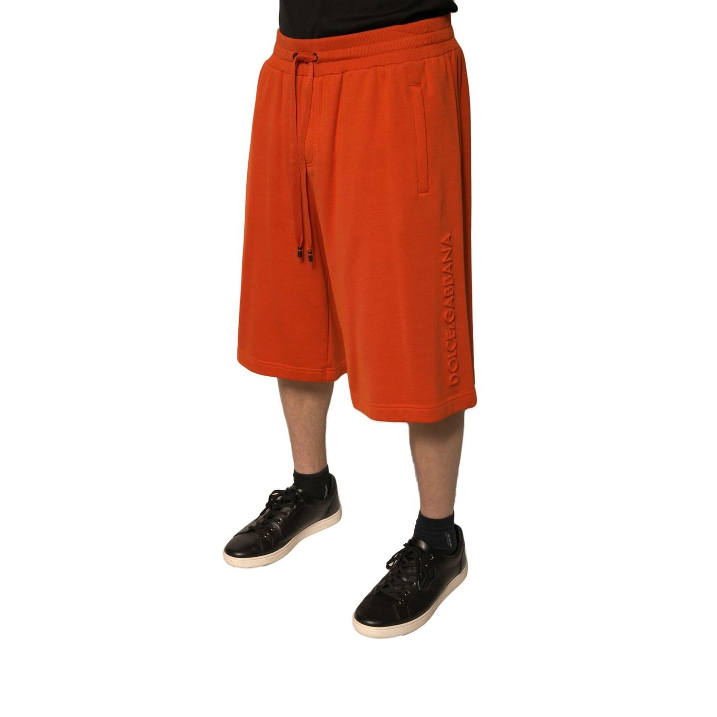 Dolce & Gabbana Orange Cotton Blend Men Bermuda Shorts