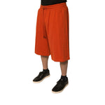 Dolce & Gabbana Orange Cotton Blend Men Bermuda Shorts