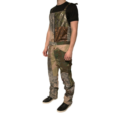 Dolce & Gabbana Multicolor Patchwork Camouflage Overall Pants