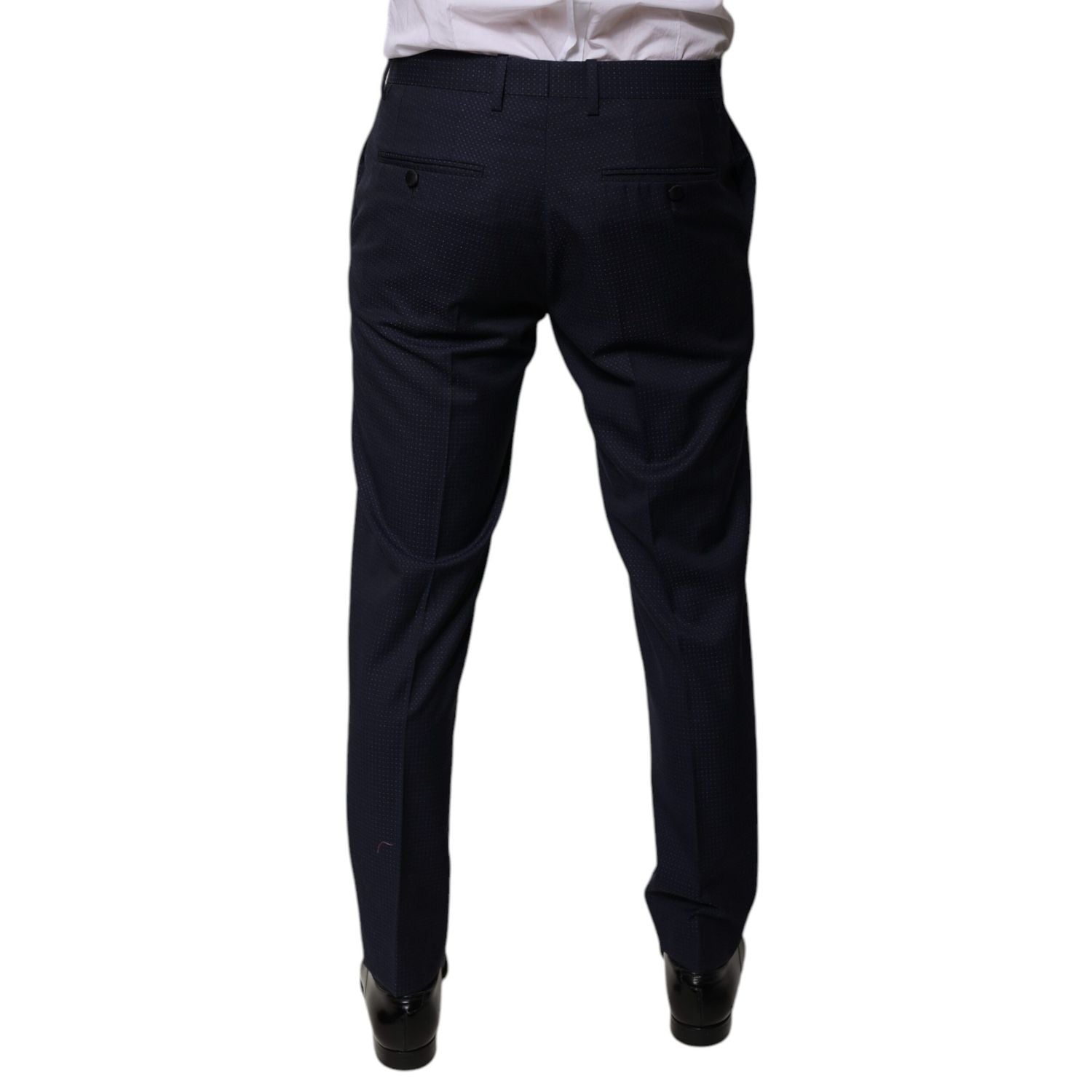 Dolce & Gabbana Dark Blue Cotton Men Dress Pants