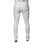 Dolce & Gabbana White Cotton Tapered Formal Dress Pants