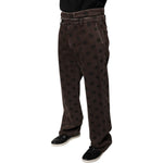 Dolce & Gabbana Brown Logo Cotton Straight Denim Jeans PAN75830-48