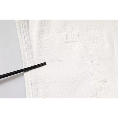 Dolce & Gabbana White Cotton Skinny Denim Jeans