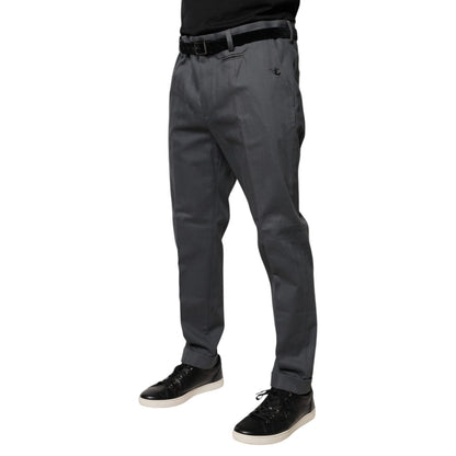 Dolce & Gabbana Gray Tapered Formal Dress Pants