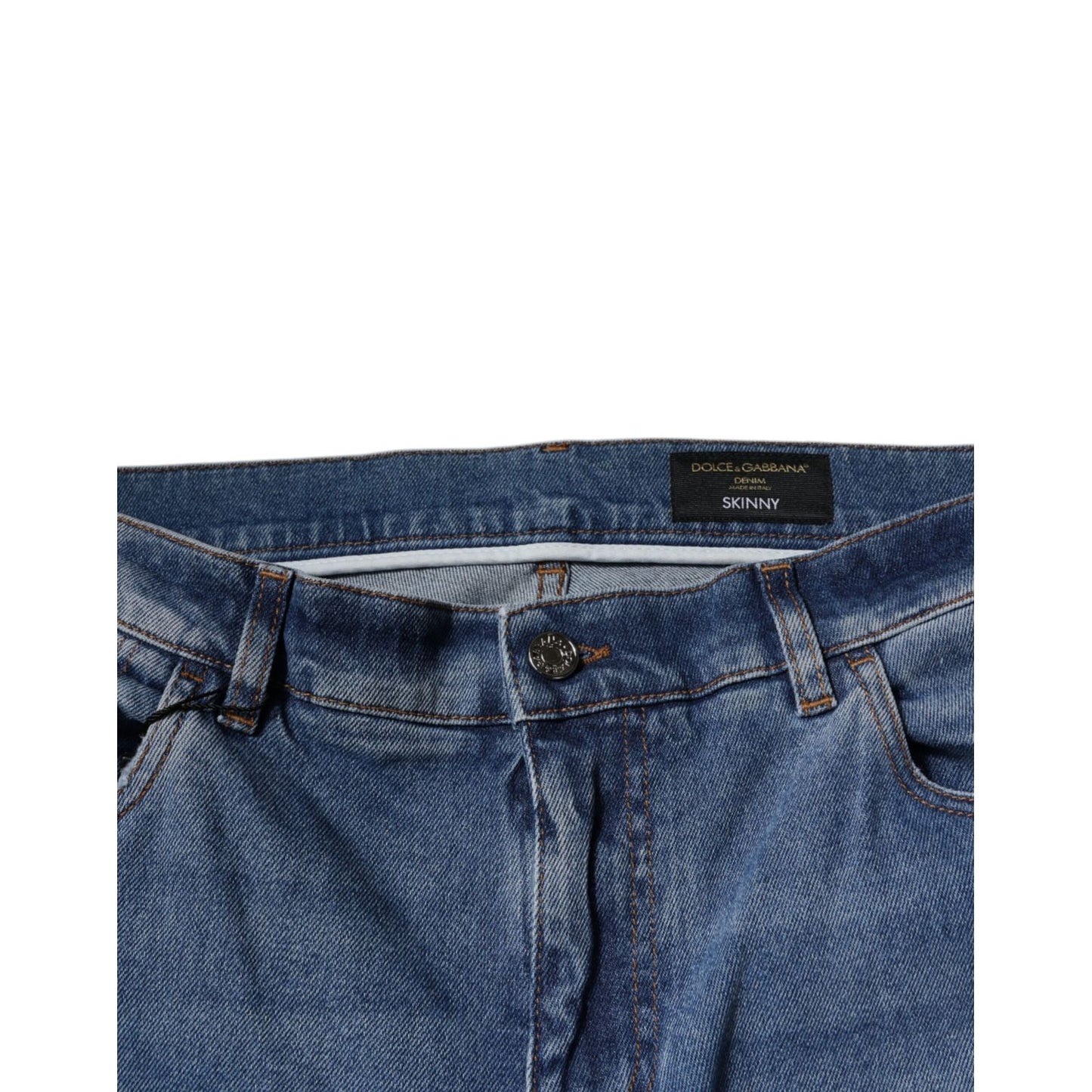 Dolce & Gabbana Light Blue Cotton Men Skinny Denim Jeans