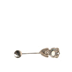 Dolce & Gabbana Silver 925 Sterling Silver Crystals Pin Collar Brooch