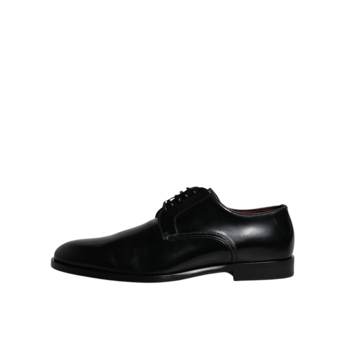 Dolce & Gabbana Black Calfskin Leather Derby Lace Up Formal Dress Shoes