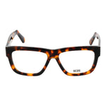 GCDS Brown Unisex Glasses Frame, acetate full-rim rectangle design, size 54-15-145, perfect for versatile style.