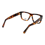 GCDS Brown Unisex Glasses Frame in acetate, full-rim style with rectangular demo lenses and a branded case included.
