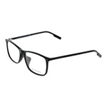 Ermenegildo Zegna Black Men Glasses Frame in acetate with full-rim rectangle style, demo lenses, size 57-16-145, includes branded case.