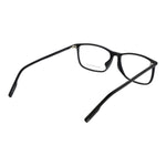 Ermenegildo Zegna Black Men Glasses Frame in acetate material, full-rim rectangle style, lens width 57mm, temples length 145mm.