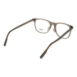 Ermenegildo Zegna Brown Men Glasses Frame in acetate with full-rim style and demo lenses, featuring a classic round shape.