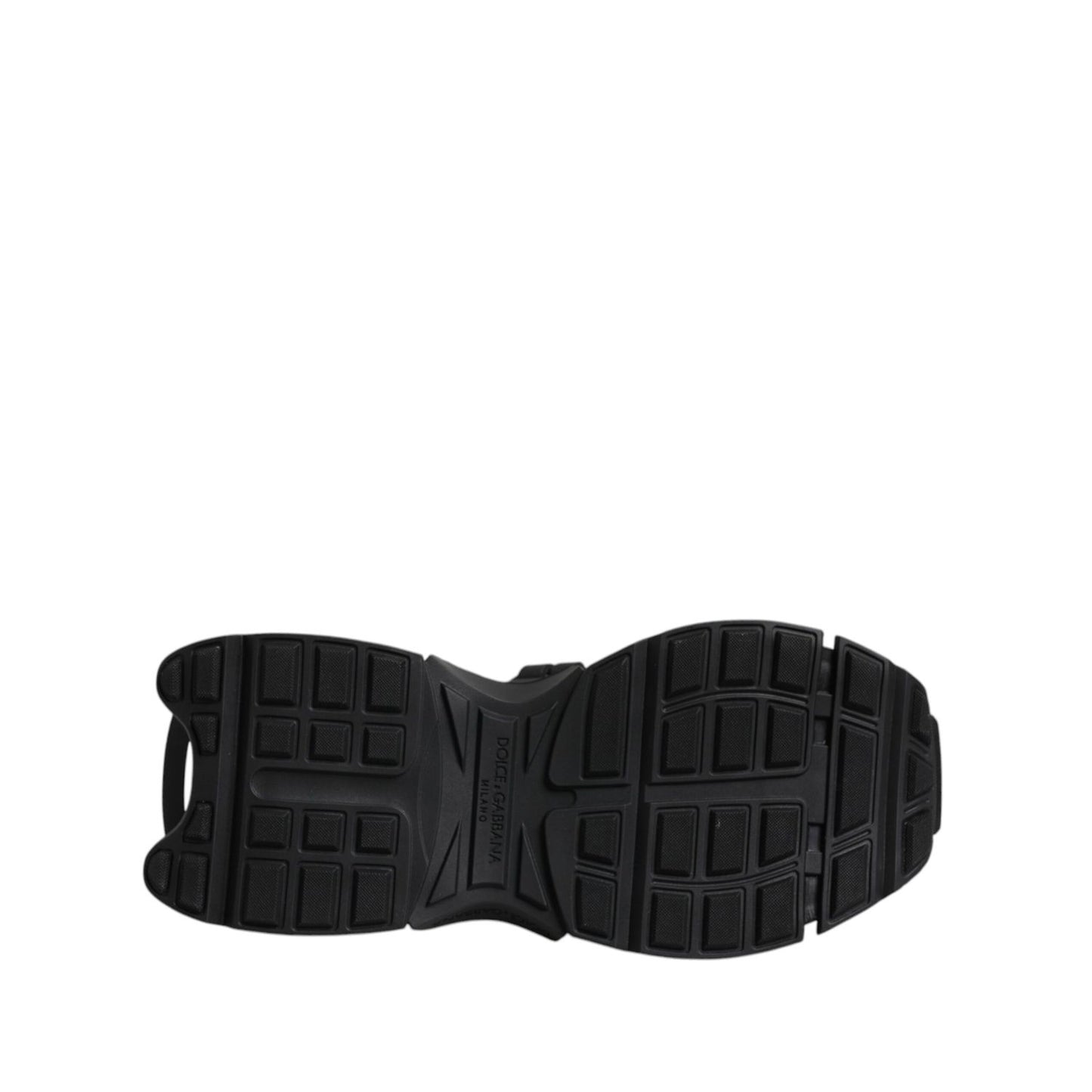 Dolce & Gabbana Black Low Top Space Lace Up Sneakers Shoes