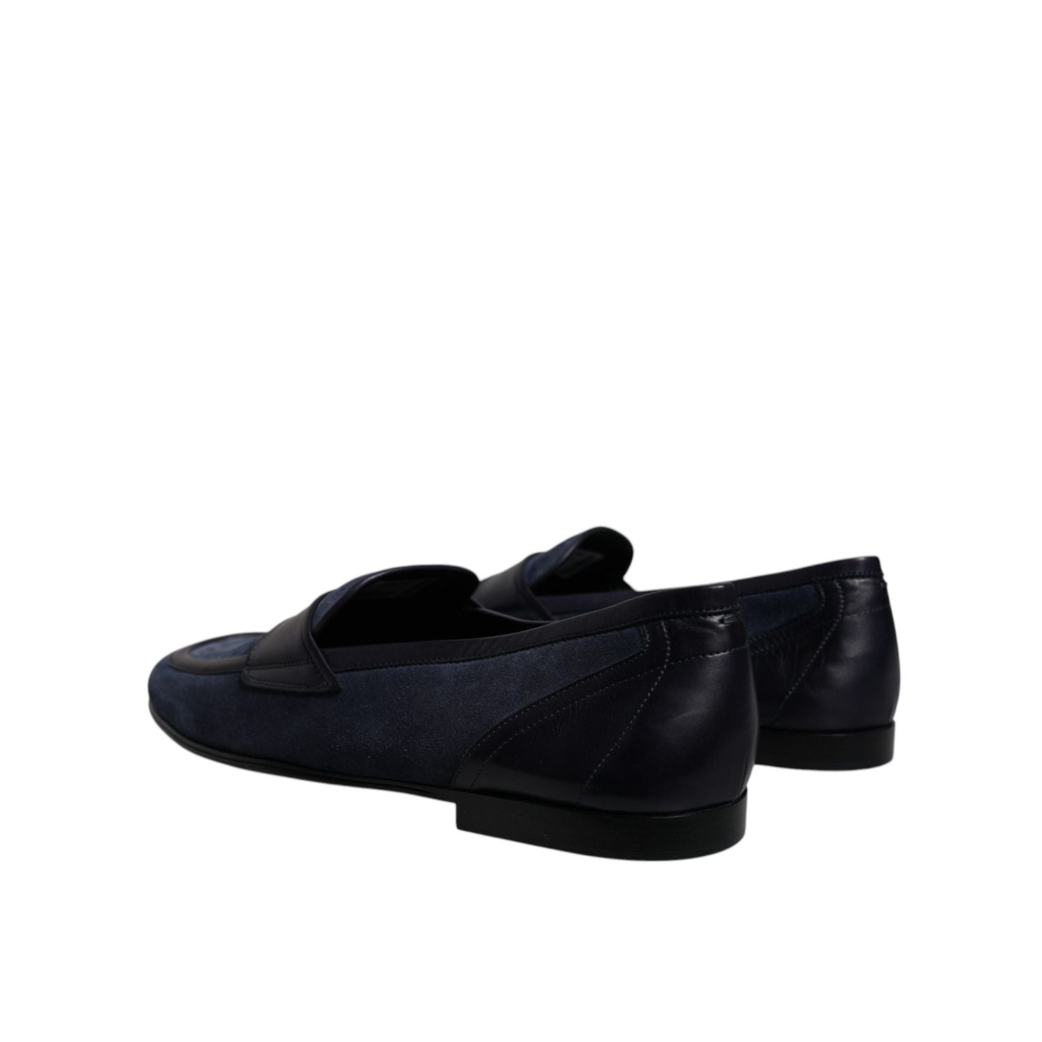 Dolce & Gabbana Blue Suede Leather Shoes Loafer Moccasin Shoes