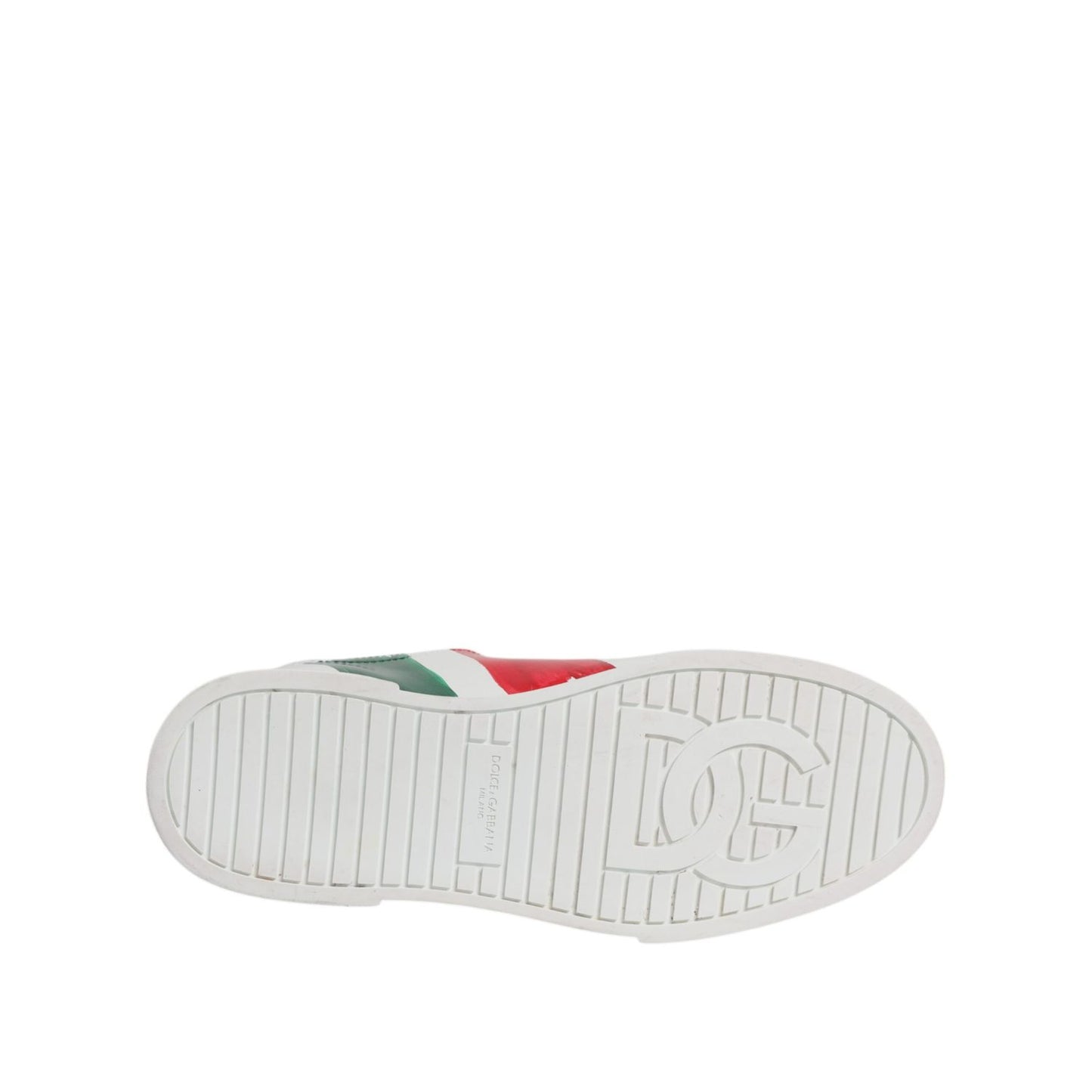 Dolce & Gabbana White Portofino Made In Italy Print Sneakers Shoes