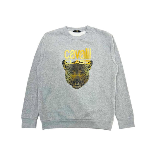Cavalli Class Gray Polyester Women Hoodie