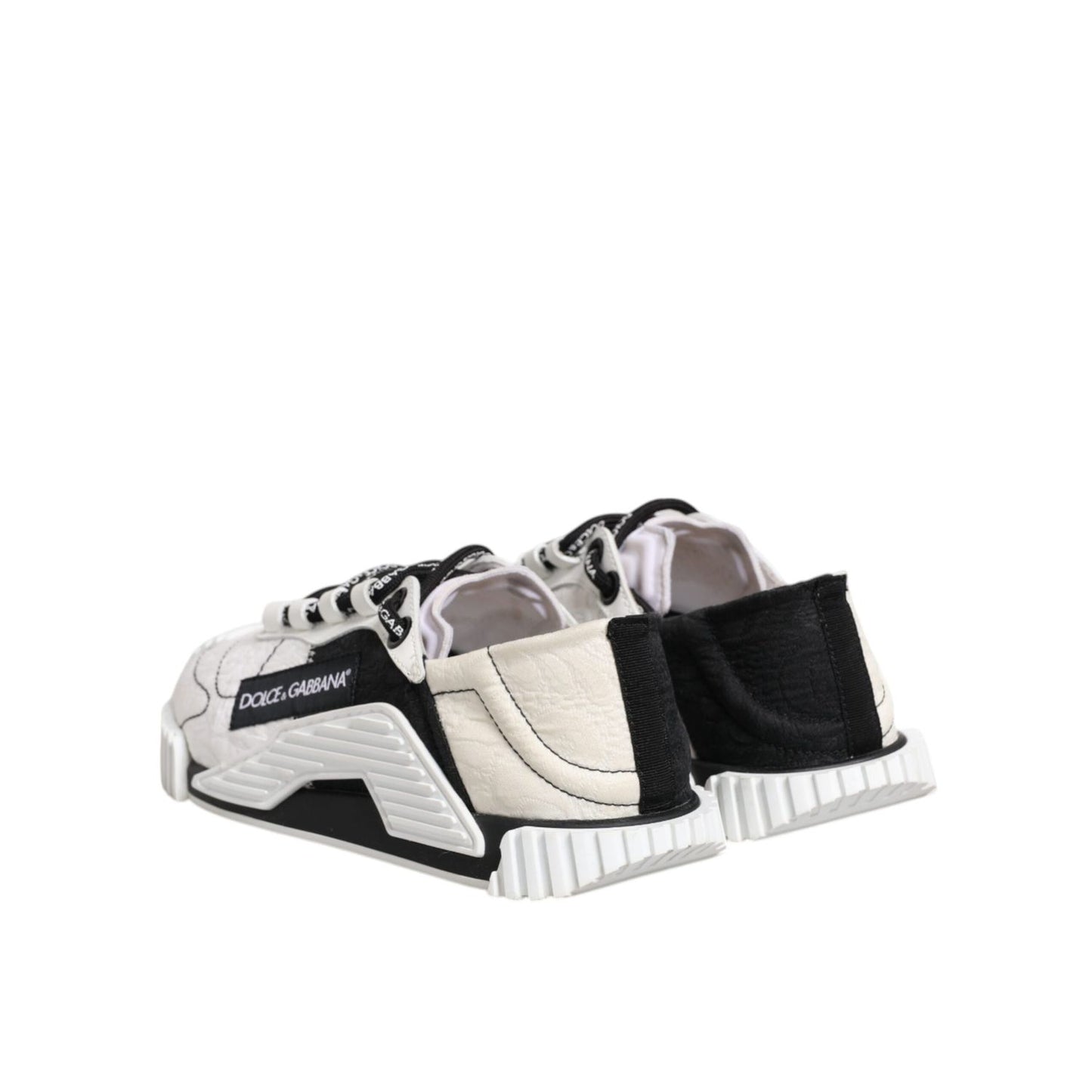 Dolce & Gabbana White Black NS1 Low Top Sneakers Shoes