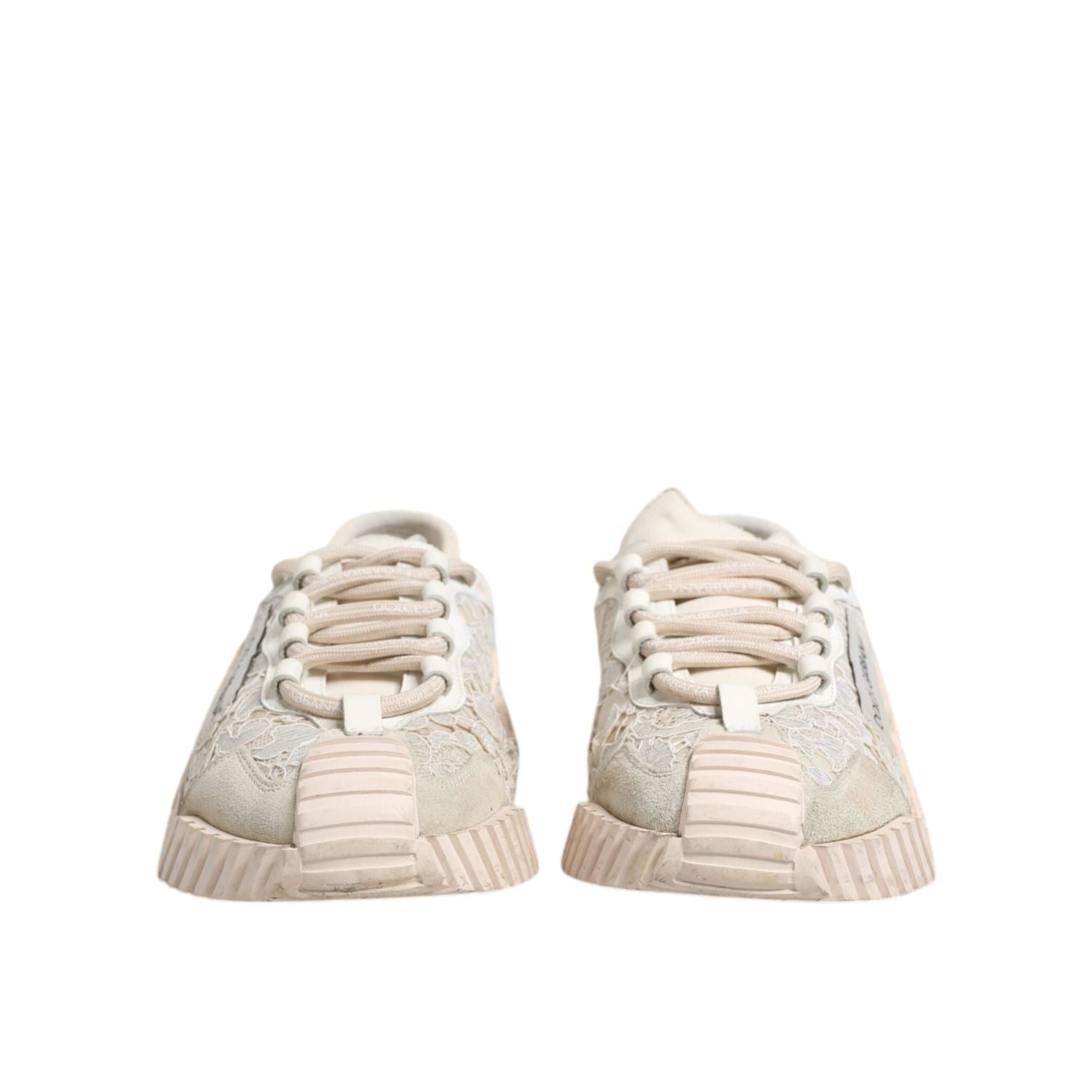 Dolce & Gabbana White Lace NS1 Low Top Sneaker Sports Shoes