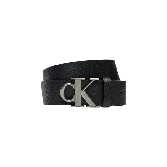Calvin Klein Jeans Black Leather Belt CA-16496300009-85 CM / 34 INCHES