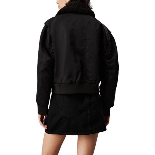 Calvin Klein Jeans Black Polyester Jackets & Coat CA-16503600009-IT42|M