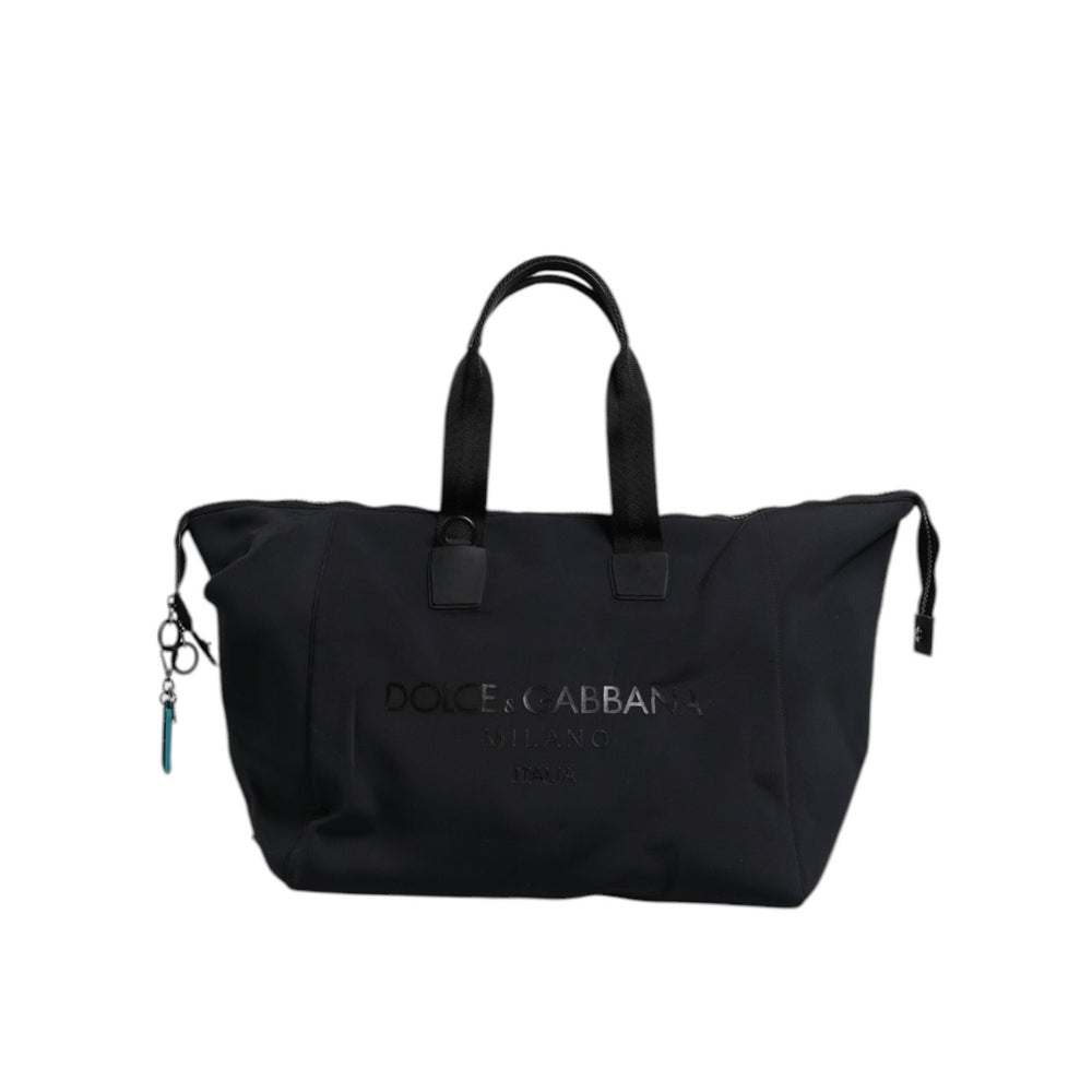 Dolce & Gabbana Black Canvas DG Logo Print Shopping Hand Tote Bag BAG4059