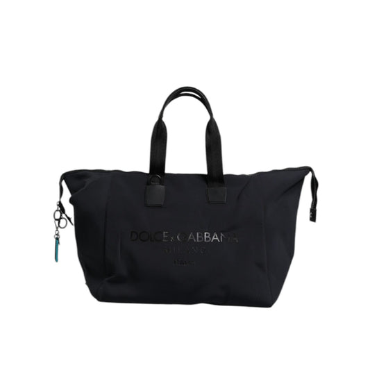 Dolce & Gabbana Black Canvas DG Logo Print Shopping Hand Tote Bag BAG4059