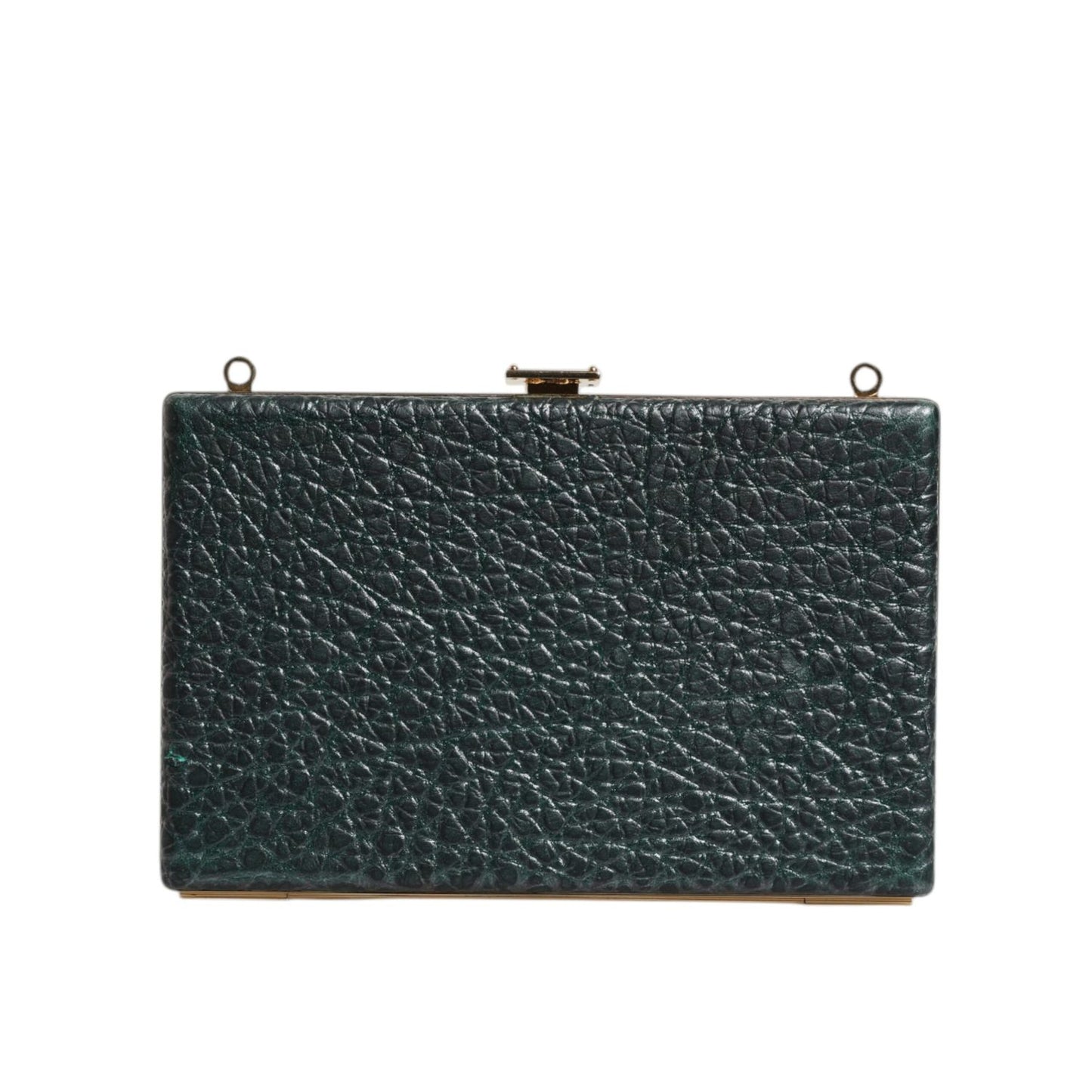 Dolce & Gabbana Black Leather Clutch Evening Crossbody Bag