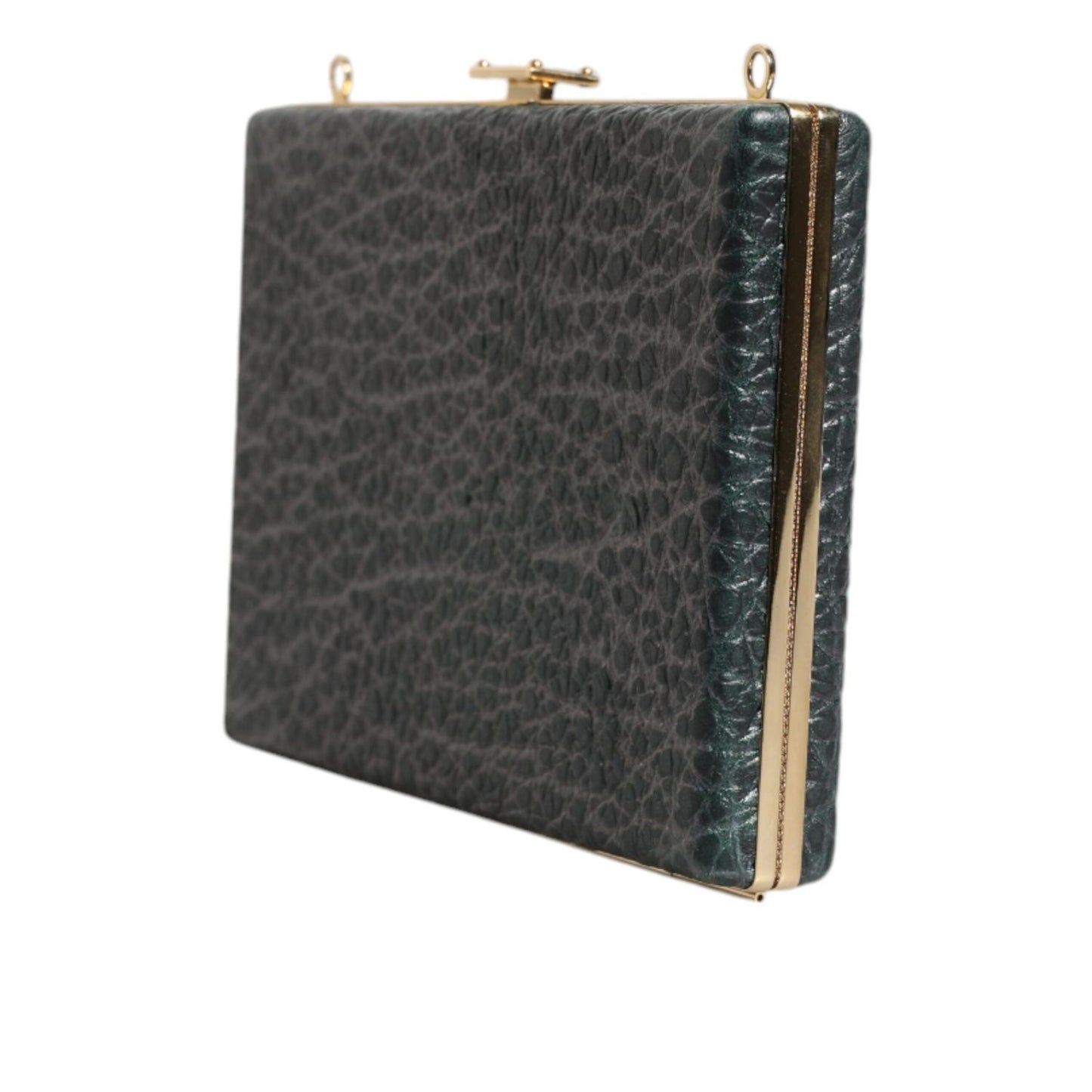 Dolce & Gabbana Black Leather Clutch Evening Crossbody Bag BAG1620