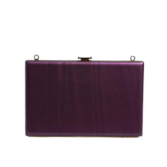 Dolce & Gabbana Purple Leather Clutch Evening Crossbody Bag BAG4016