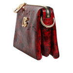 Dolce & Gabbana Red Exotic Leather DG Logo Women Crossbody Bag BAG4046