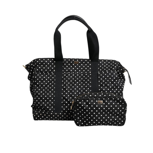 Dolce & Gabbana Black PolkaDot Nylon Shoulder Baby Tote Diaper Bag BAG4073
