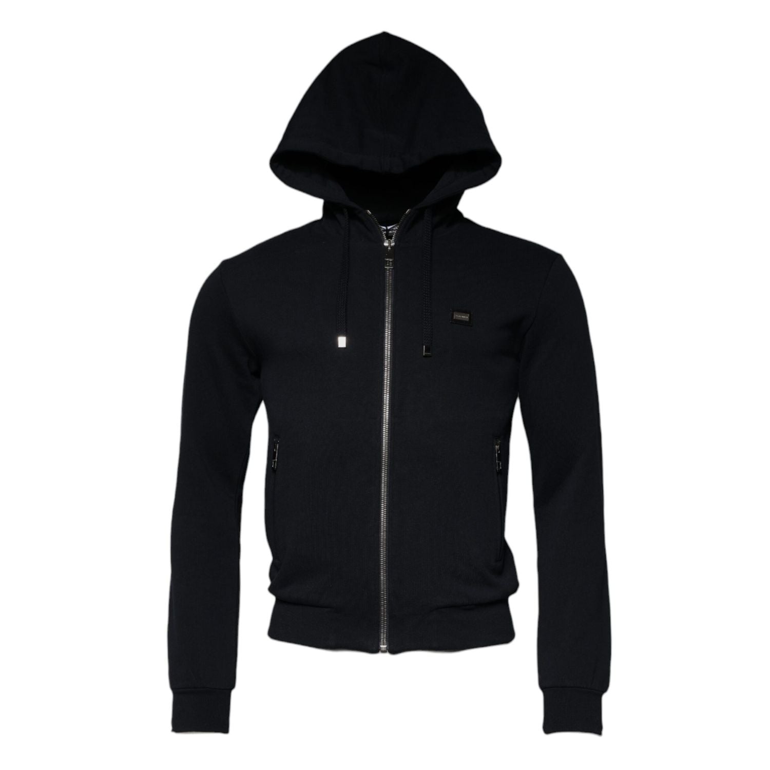 Dolce & Gabbana Blue Logo Full Zip Hooded Sweatshirt Sweater