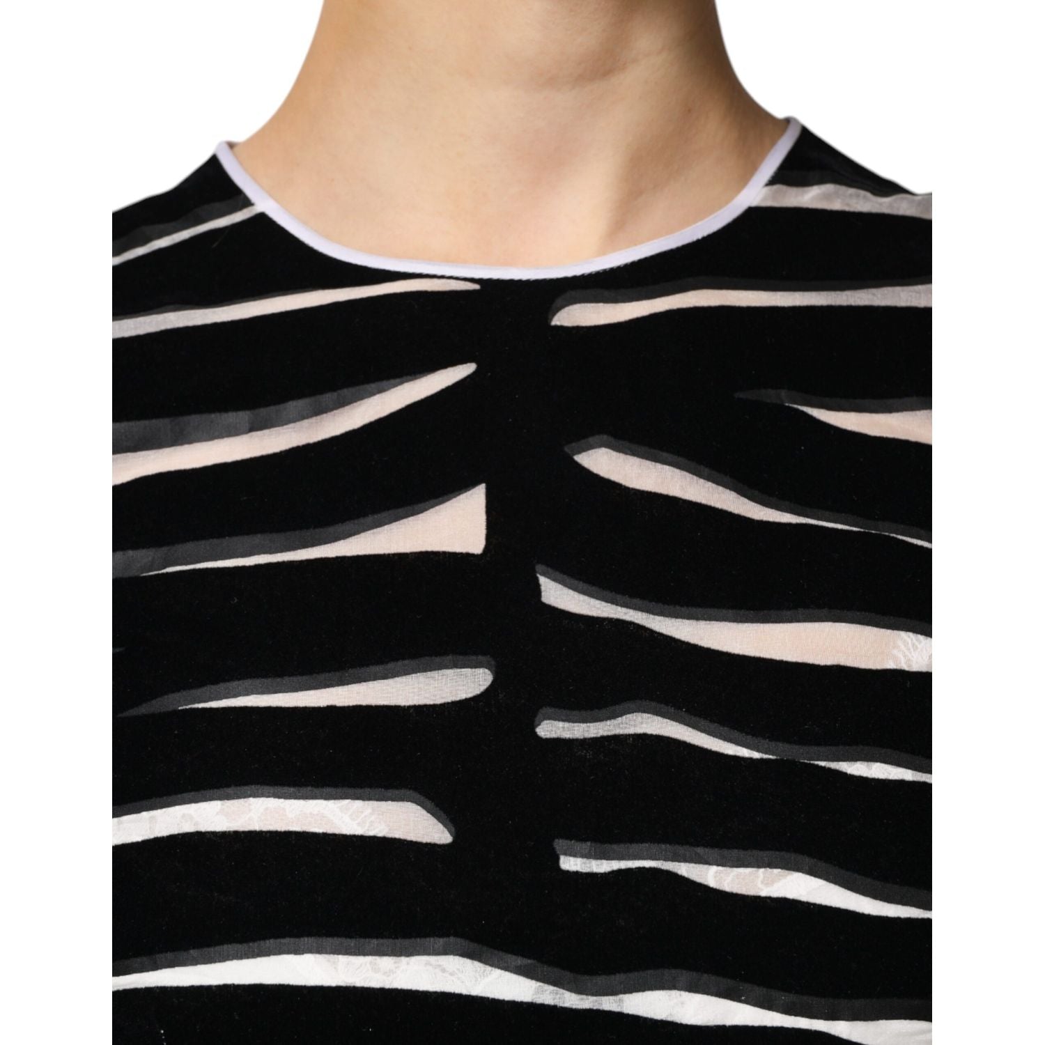 Dolce & Gabbana Black White Zebra A-line Sheath Mini Dress