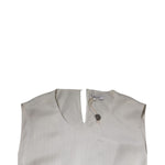 Peserico White Sleeveless Round Neck Shift Long Maxi Dress