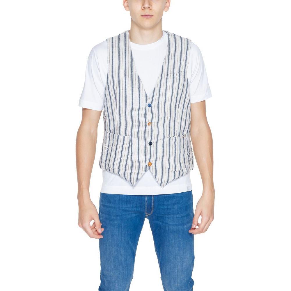 Gianni Lupo Beige Cotton Waistcoat