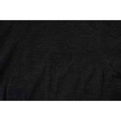 Dolce & Gabbana Black Wool Turtleneck Pullover Sweater