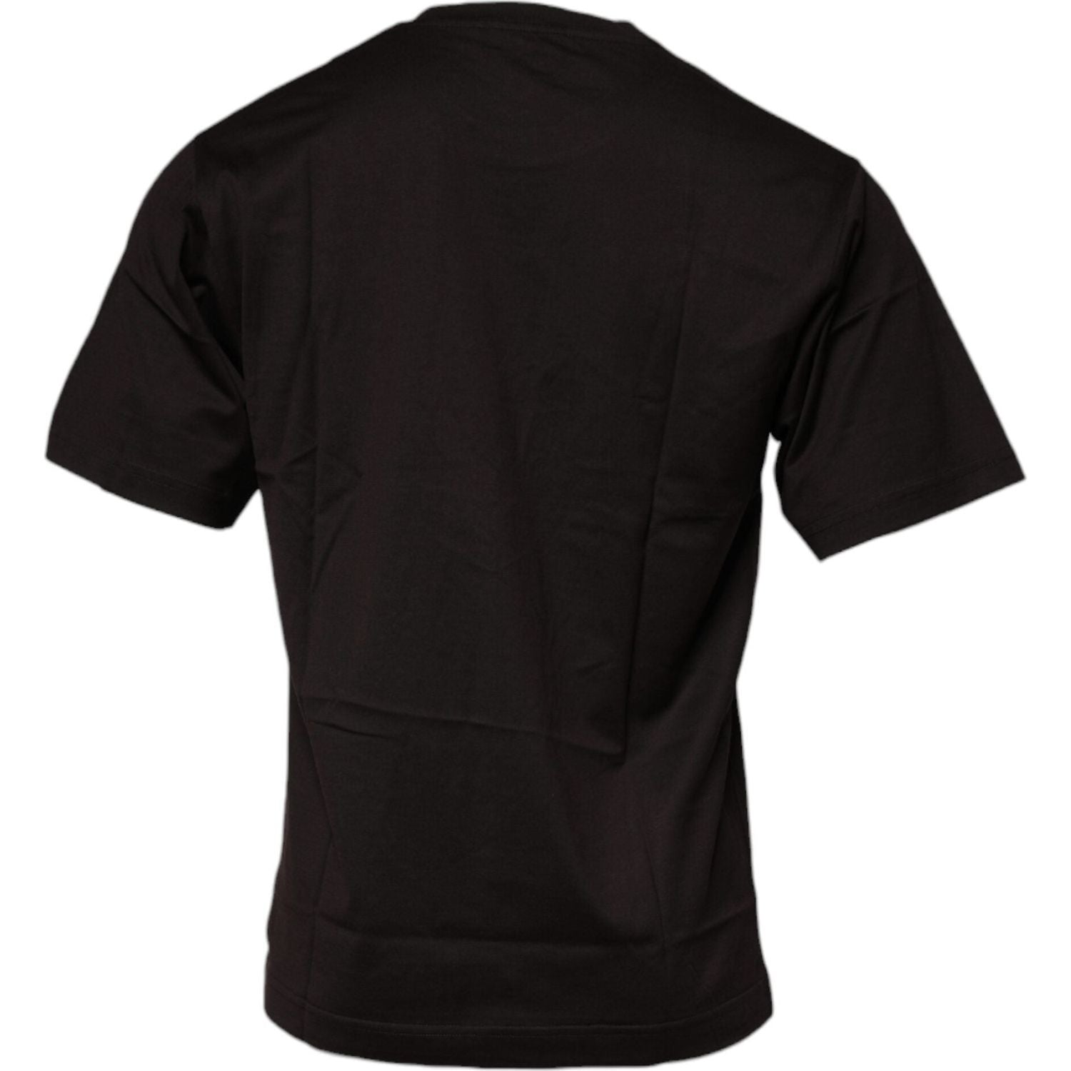 Dolce & Gabbana Dark Brown Logo Cotton Crew Neck T-shirt