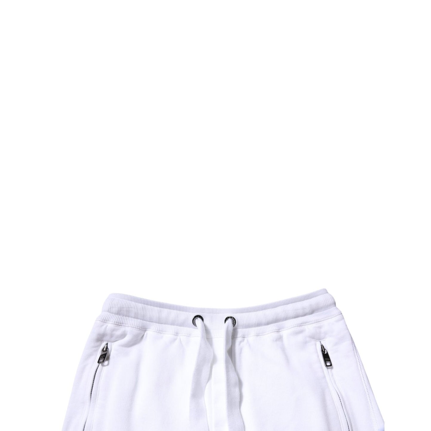 Dolce & Gabbana White Cotton Logo Jogger Pants