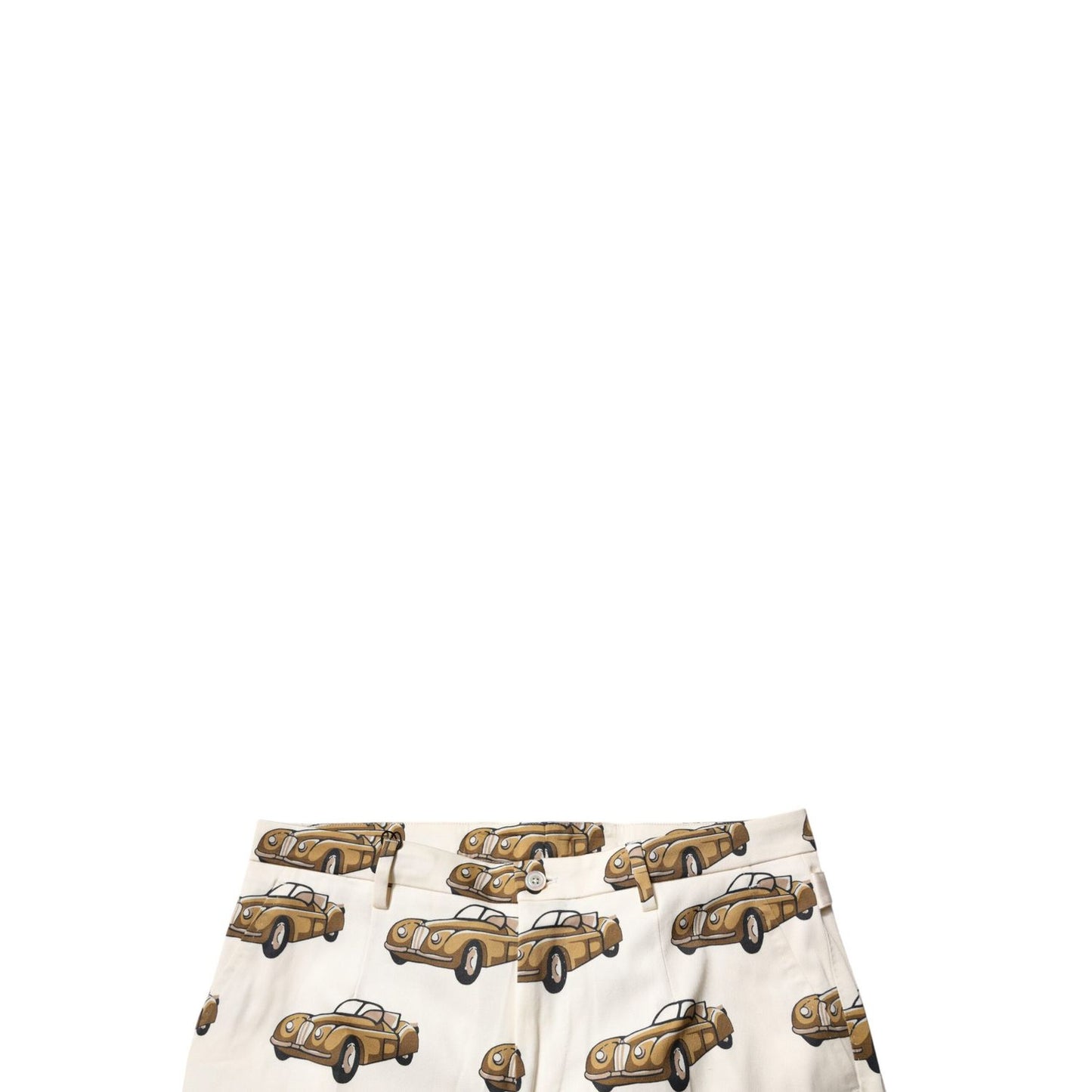 Dolce & Gabbana Off White Cars Cotton Skinny Men Denim Jeans