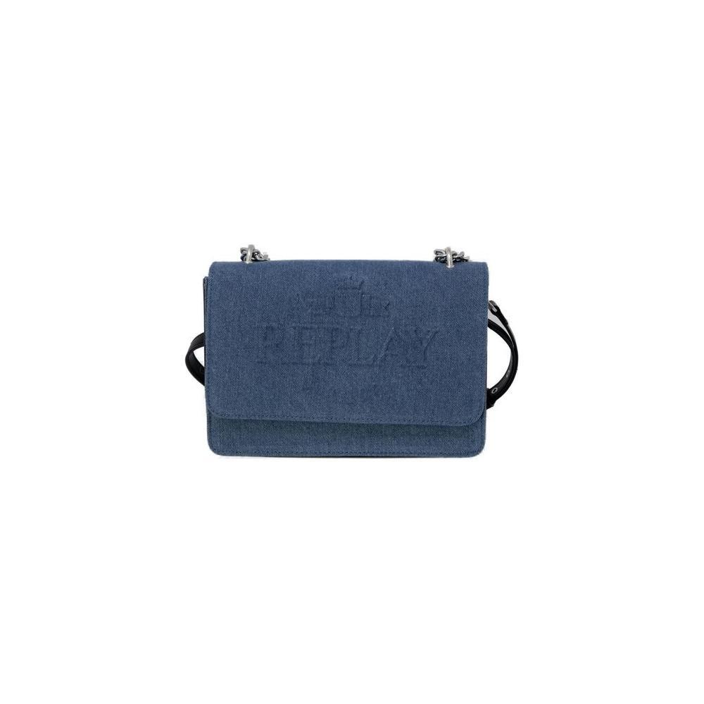 Replay Blue Polyester Shoulder Bag RE-1092