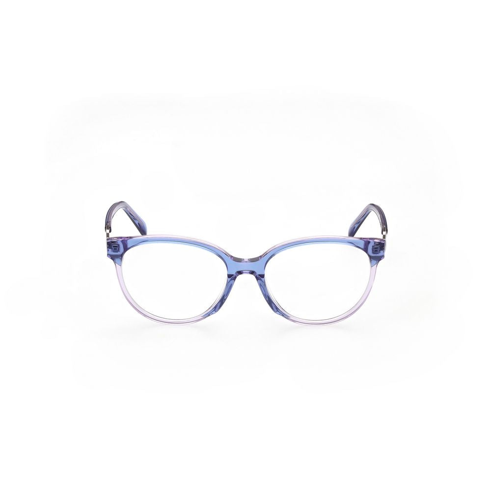 Front view of Emilio Pucci Blue Acetate Frames showcasing stylish glasses design for women.