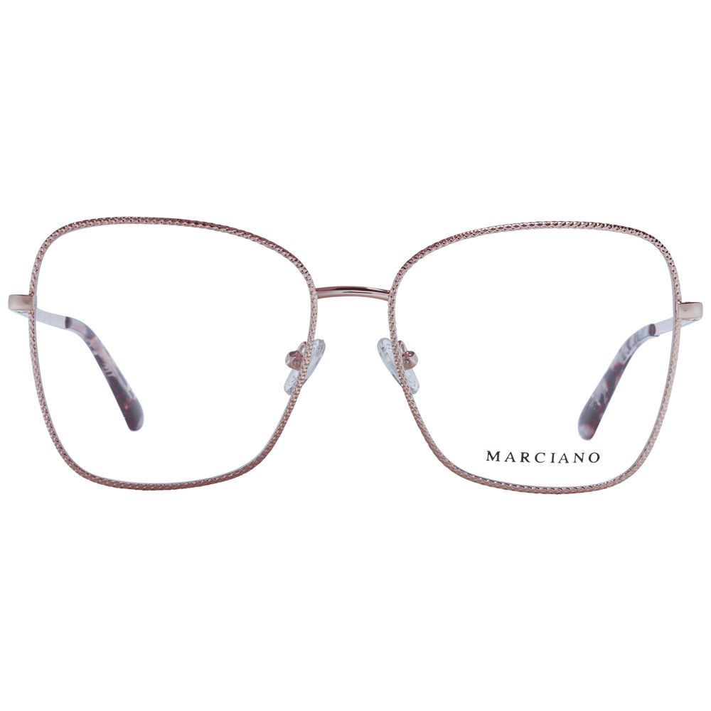 Marciano by Guess Rose Gold Women Glasses Frame, square full-rim metal design, stylish and elegant eyewear for women.