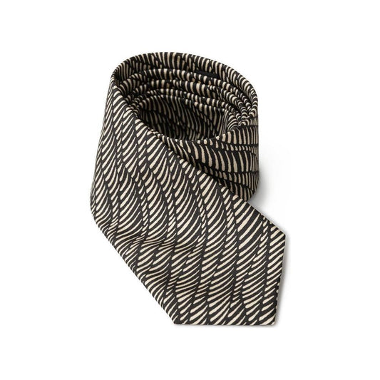 Giorgio Armani Black And White Silk Ties & Bowty GIAR-788166720013799