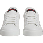 Dolce & Gabbana White Red Logo Portofino Sneakers Shoes LA12437-36